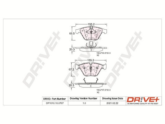 Dr!ve+ DP1010.10.0767 set placute frana,frana disc