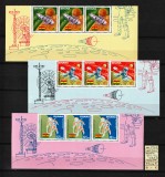 Ghana, 1967 | Explorarea paşnică &icirc;n Cosmos | Compl. &icirc;n blocuri de 3v - MNH | aph, Spatiu, Nestampilat