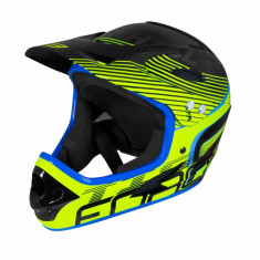 Casca Force Tiger downhill negru fluo albastru L XL foto