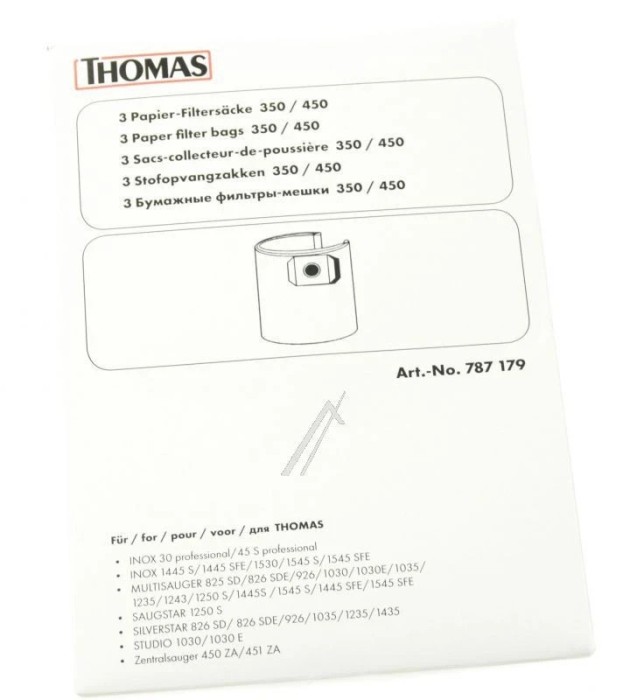 PAPIERFILTERSĂ&bdquo;CKE 787179 pentru aspirator THOMAS