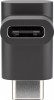 Adaptor USB-C la USB-C Goobay, Unghi 90 grade, Transfer 5Gbps, Negru