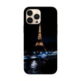 Husa compatibila cu Apple iPhone 14 Pro Max model Tour Eiffel at night, Silicon, TPU, Viceversa, Transparent, Carcasa