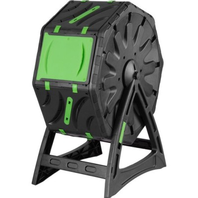 Compostor rotativ/tambur de gradina, Strend Pro, 70 L, negru, 55.5x36x72 cm GartenVIP DiyLine foto