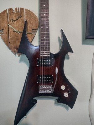 Chitara ROCK custom, lemn de mahon (mahogany) executata manual. foto