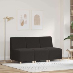 Unitate Sofa Modulară Fără Brațe 3 pcs Gri &icirc;nchis