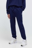 HUGO pantaloni de trening din bumbac culoarea albastru marin, neted, 50489617