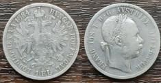 (A900) MONEDA DIN ARGINT AUSTRIA - 1 FLORIN 1884, FRANZ JOSEPH foto