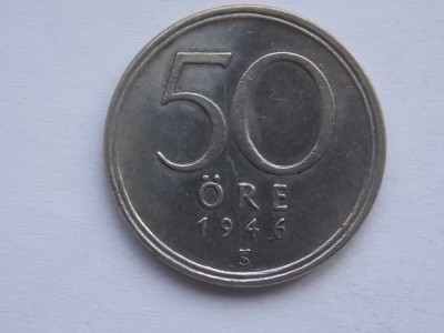 50 ORE 1946 SUEDIA-argint foto