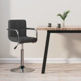 vidaXL Scaun de bar, gri &icirc;nchis, material textil