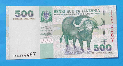 Bancnota veche Tanzania 500 Shillings - UNC bancnota Necirculata SUPERBA foto