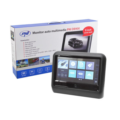 Resigilat : Monitor auto multimedia PNI DB900 negru cu ecran tactil de 9 inch, DVD foto