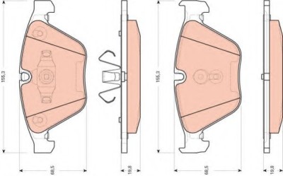 Set placute frana,frana disc BMW Seria 3 (E90) (2005 - 2011) TRW GDB1729 foto