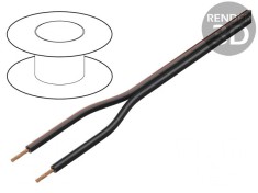 Cablu Difuzor 2x1mm2 OFC Negru Neecranat PVC foto