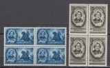 ROMANIA 1952 LP 295 CENTENARUL MORTII LUI N.V.GOGOL BLOCURI DE 4 TIMBRE MNH, Nestampilat