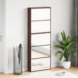 vidaXL Pantofar cu oglindă, 5 niveluri, stejar maro, 63x17x169,5 cm 3228285