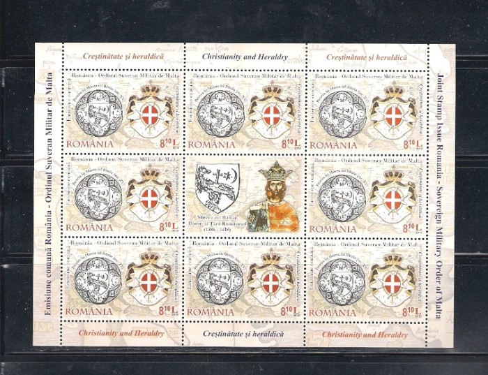 ROMANIA 2012 - EMISIUNE COMUNA ROMANIA - MALTA, MINICOALA, MNH - LP 1961e