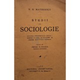 N. N. Matheescu - Studii de sociologie (Editia: 1933)
