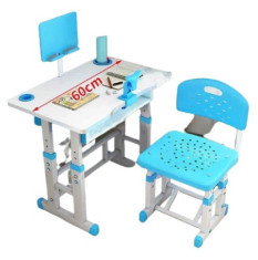 Set de birou si scaun pentru copii cu lampa led foto