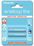 Set acumulatori Panasonic Eneloop Ni-MH 2x AAA(R3) 550mA lite Power 2buc BK-4LCCE/2BE