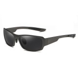 Ochelari de soare rectangulari barbati Techsuit, gri, MM108