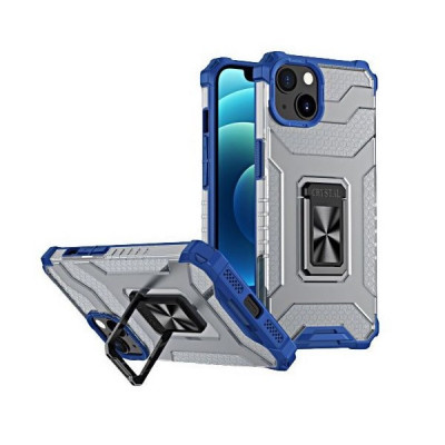 Husa de protectie Flippy compatibila cu Apple iPhone 13 Acrylic Armor cu suport Albastru foto