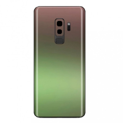 Set Folii Skin Acoperire 360 Compatibile cu Samsung Galaxy S9 Plus (Set 2) - Wraps Skin Chameleon Avocado Metallic foto