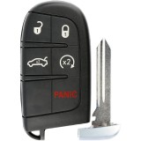 Carcasa Cheie Auto Techstar&reg; compatibila cu Chrysler, Dodge, Jeep, Fiat, 4+1 Butoane, Cu Lama, Pini Baterie