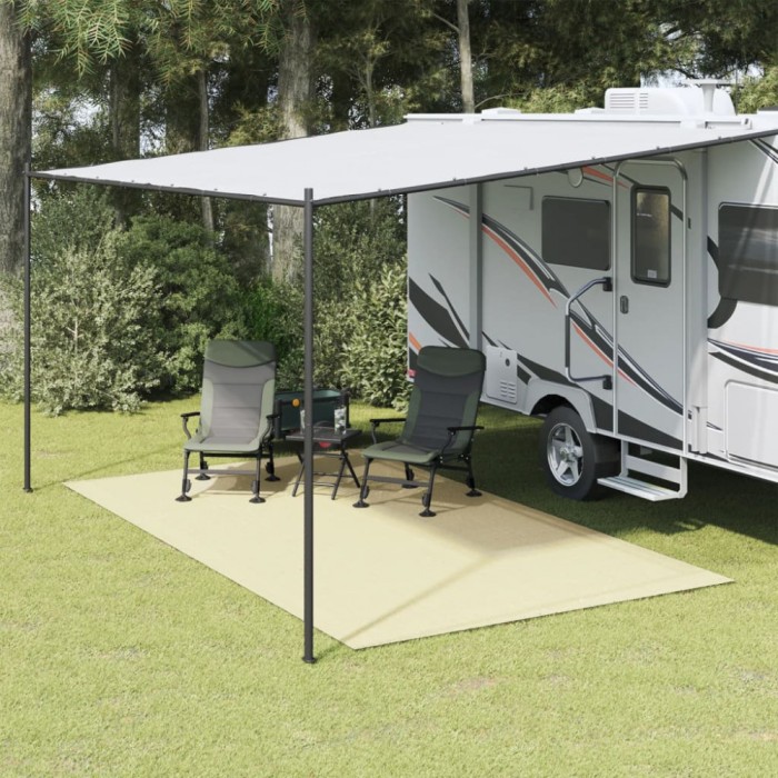 vidaXL Covor pentru cort, crem, 4x2,5 m
