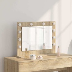 vidaXL Oglindă de toaletă cu oglindă Stejar Sonoma 60 x 45 x 18 cm 868311