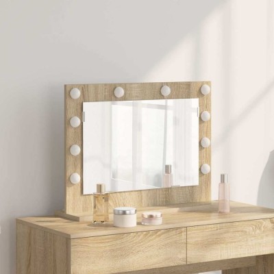 vidaXL Oglindă de toaletă cu oglindă Stejar Sonoma 60 x 45 x 18 cm 868311 foto