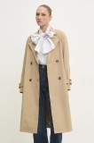 Answear Lab trenci femei, culoarea maro, de tranzitie, oversize