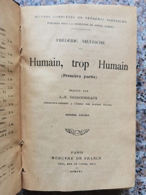 Humain, Trop Humain - Frederic Nietzsche , B392 foto