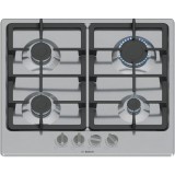 Plita incorporabila Bosch PGP6B5K90, Gaz, 4 arzatoare, Gratar fonta, 60 cm, Inox