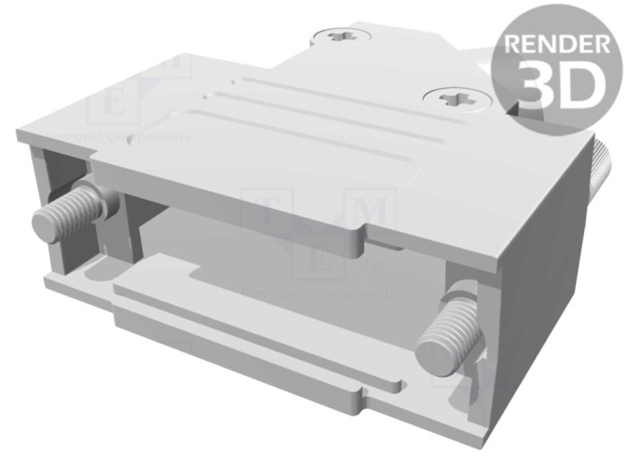 Carcasă D-Sub metal ecranată 45&deg;
