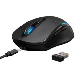 Mouse gaming wireless si cu fir Gamdias Hades M2 negru iluminare aRGB
