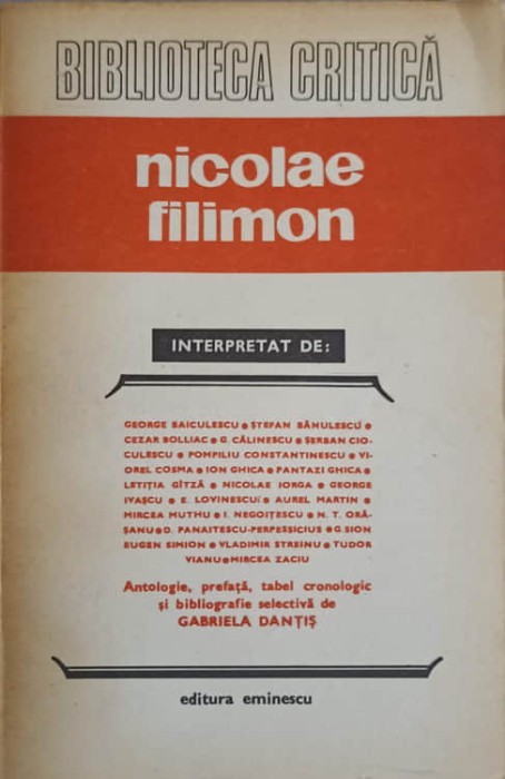 NICOLAE FILIMON INTERPRETAT-COLECTIV