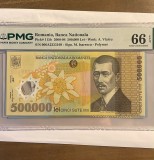 500000 lei 2000 Isarescu PMG66 UNC bancnota gradata