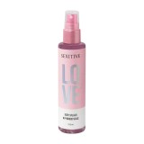 Spray cu feromoni pentru corp SEXITIVE Love Body Splash, pentru femei, note de coacăze negre, cocos și lăcrămioare, 100 ml