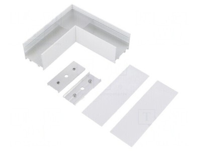 Conector 90&amp;deg; Alb Aluminiu VARIO30-02 foto
