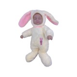 Copil Iepuras Crem Stil Anne Geddes, Lumanare Botez, 27 cm, Peste 3 Ani