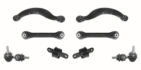 Kit brate suspensie / directie punte spate Ford Focus II (10.2003 - 09.2012) - 8 piese QWP WSS990
