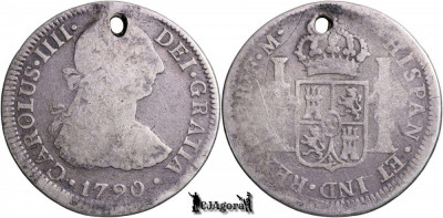 1790 FM, 2 Reales - Carol al IV-lea - Viceregatul Spanie - Imperiul Spaniol foto