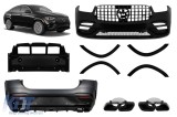 Pachet de tuning potrivit pentru Mercedes GLE Coupe C167 dupa 2019 cu garnituri negre, grila neagra si terminatii de esapament negre Performance AutoT