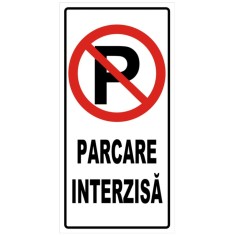 Indicator parcare interzisa Sun Prints, PVC, dreptunghiular, 19 x 38 cm