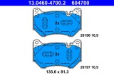 ATE 13.0460-4700.2 set placute frana,frana disc