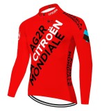 Tricou ciclism AG2R LA MONDIALE Citroen, marime L, maneca lunga