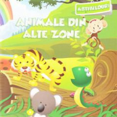 Animale din alte zone - Carte de colorat cu abtibilduri