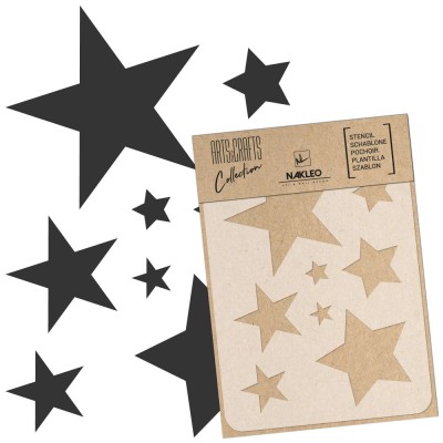 Reutilizabil Șablon - Craft - Scrapbooking // STELE - CER - A4 (21x30cm) foto