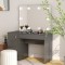 vidaXL Masă de machiaj cu lumini LED gri strălucitor 110x55x145 cm MDF