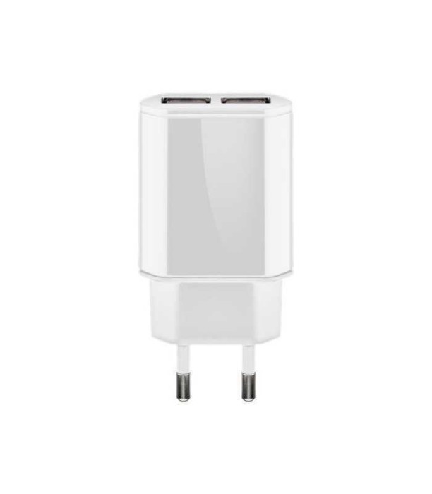 Incarcator retea 100-240V 2.4A 2x USB 5V alb Goobay